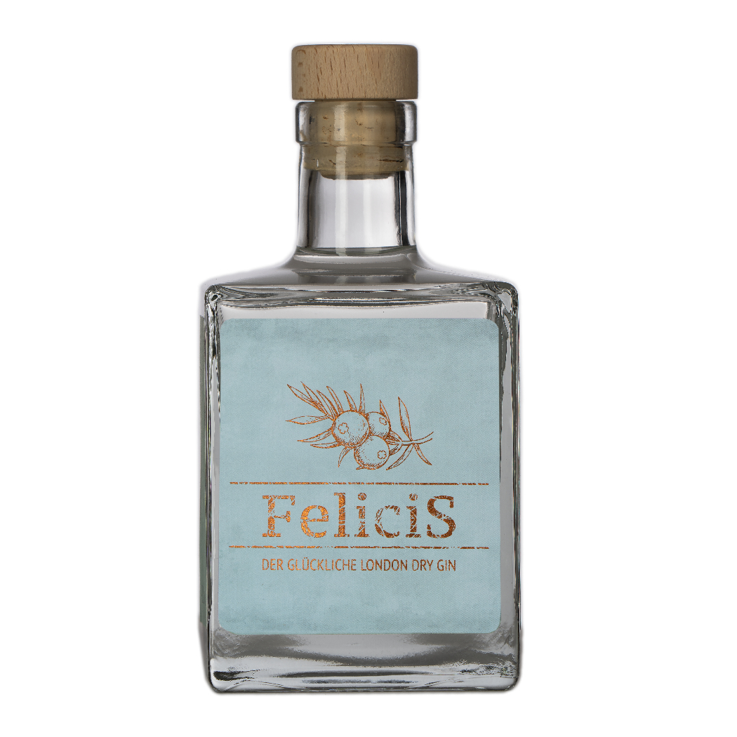 FeliciS - Der glückliche London Dry Gin aus Schwaben - frische Zitrone und eine angenehme Wacholdernote 42% vol. - 1 x 0,5 L FeliciS - Der glückliche London Dry Gin aus Schwaben - frische Zitrone und eine angenehme Wacholdernote 42% vol. - 1 x 0,5 L