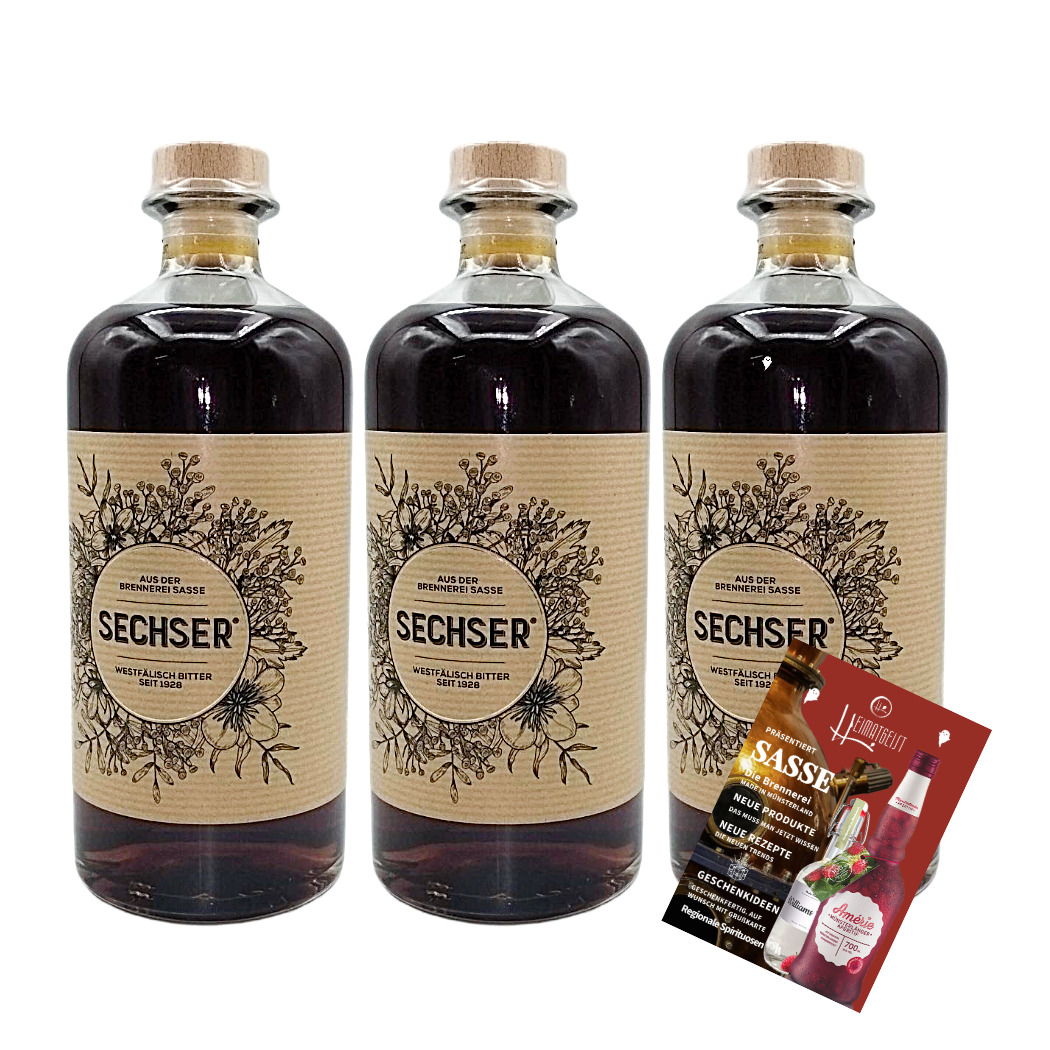 Sasse Sechser 700 ml 35% Vol. 3er Pack