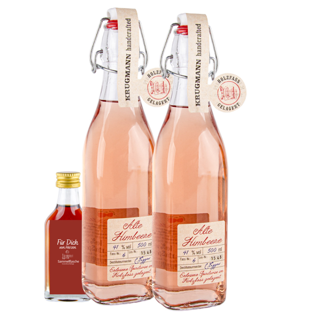 Krugmann Alte Himbeere 2 x 0,5l 41% Vol.Gratis-Probe dabei!
