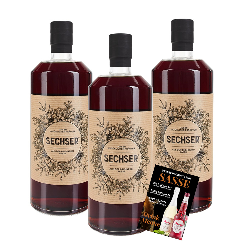 Sasse Sechser 700 ml 35% Vol. 3er Pack