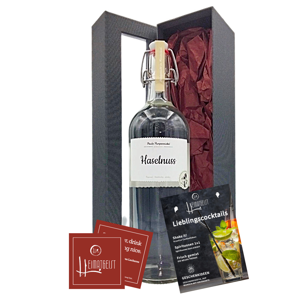 Paula Pumpernickel Haselnuss 30% Vol.1,0L Geschenkbox