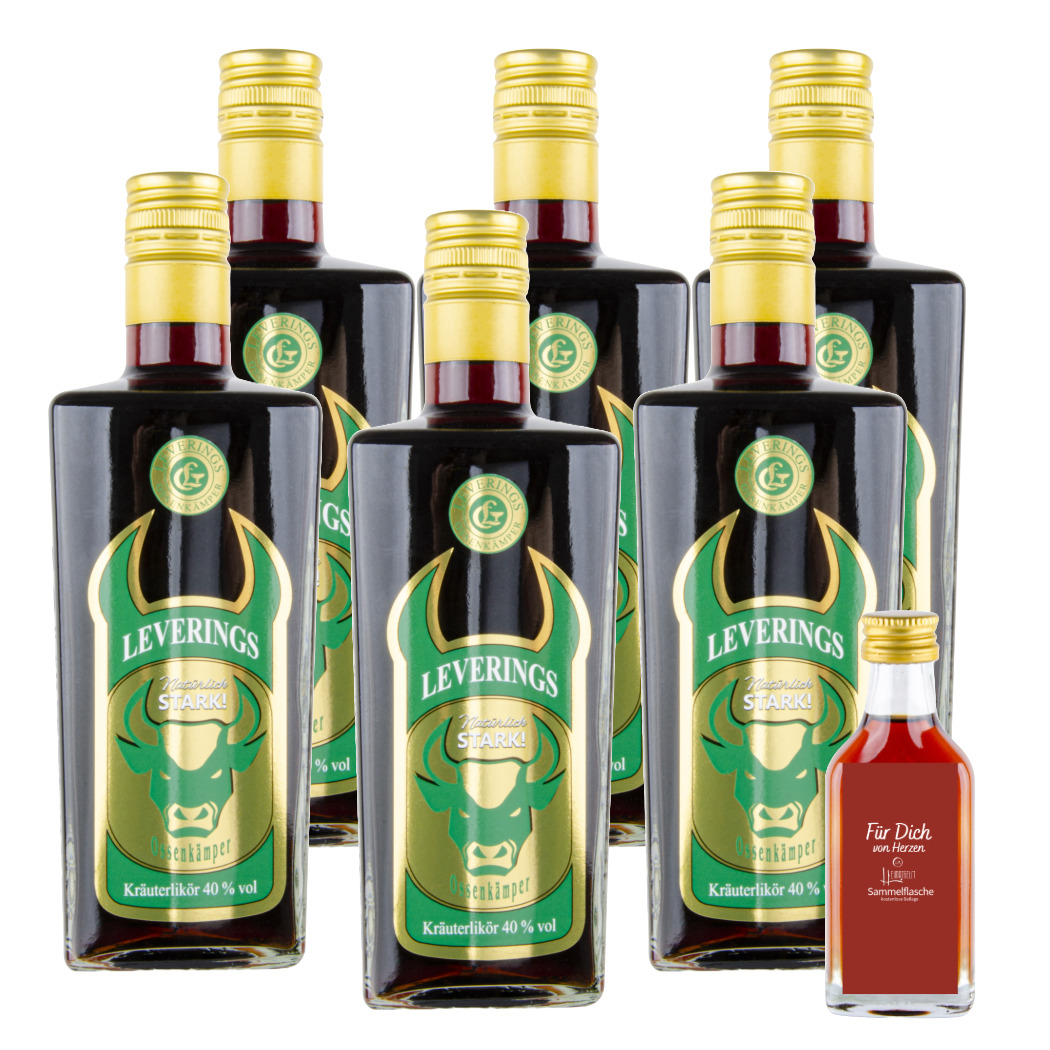 Leverings Ossenkämper Kräuterlikör 6 x 0,7 l 40% Vol